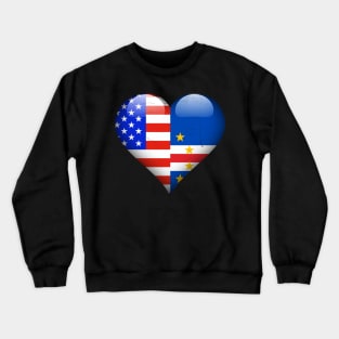 Half American Half Cape Verdean - Gift for Cape Verdean From Cape Verde Crewneck Sweatshirt